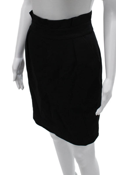 Kate Spade New York Womens Black Straight Pencil Skirt Viscose Blend Zip Size 6