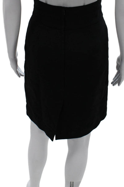 Kate Spade New York Womens Black Straight Pencil Skirt Viscose Blend Zip Size 6