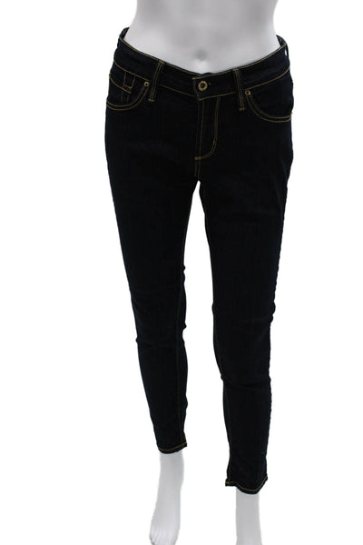 James Jeans Women Skinny Jeans Low Rise Blue Button Size 27