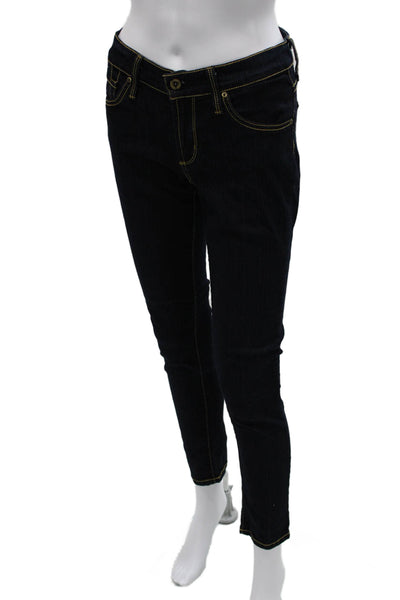 James Jeans Women Skinny Jeans Low Rise Blue Button Size 27