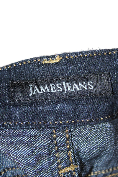 James Jeans Women Skinny Jeans Low Rise Blue Button Size 27