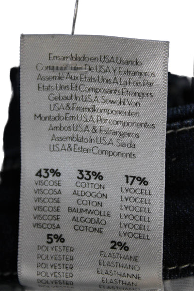 Mother Women Skinny High Rise Jeans Blue Viscose Size 27