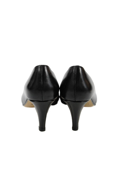 Jonak Womens Leather Slide On Classic Pumps Black Size 36 6