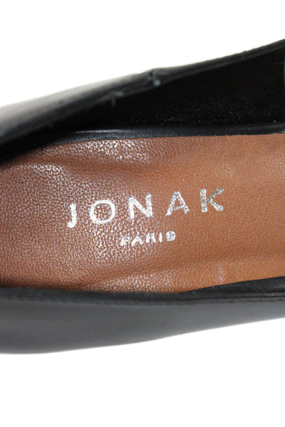 Jonak Womens Leather Slide On Classic Pumps Black Size 36 6
