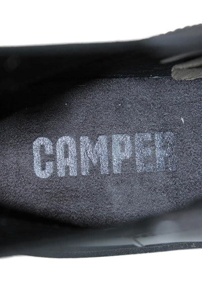 Camper Mens Leather Slip On Ankle Boots Shoes Black Size 43