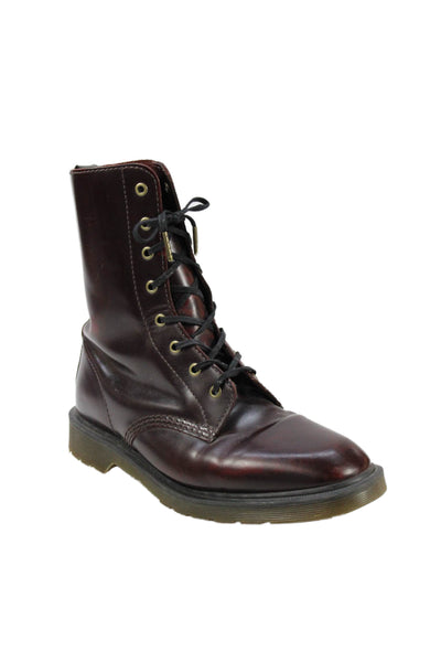 Dr. Martens Mens Leather Lace Up Combats Boots Shoes Brown Size 10