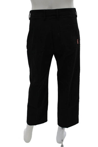 ACNE Studios Mens Cropped Pants Black Zip Size 50