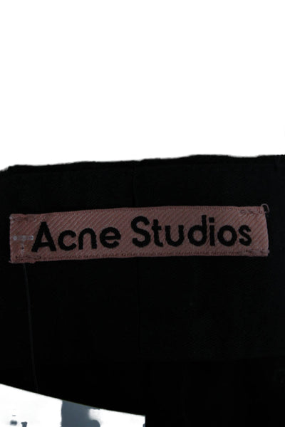 ACNE Studios Mens Cropped Pants Black Zip Size 50