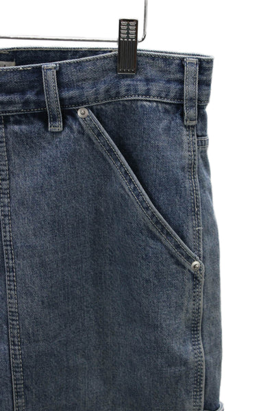 Alex Mill Mens Straight Blue Cotton Jeans High Rise Zip Size 34