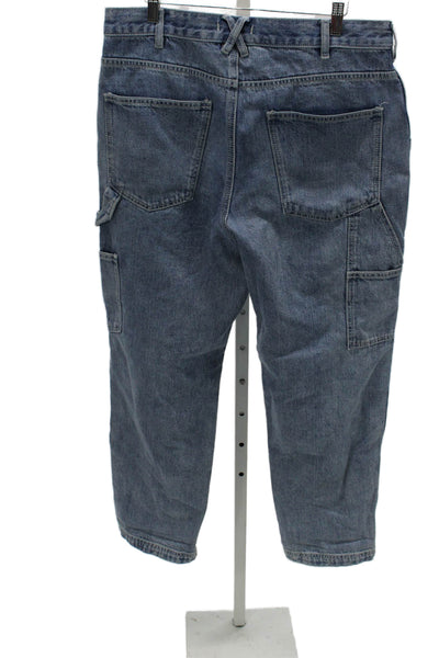 Alex Mill Mens Straight Blue Cotton Jeans High Rise Zip Size 34