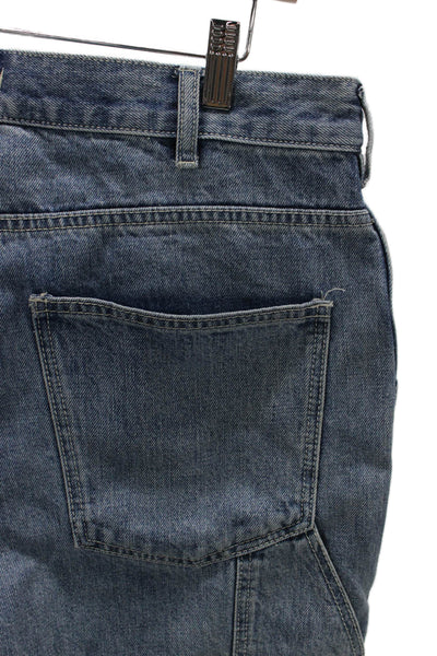 Alex Mill Mens Straight Blue Cotton Jeans High Rise Zip Size 34