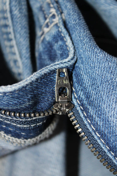 Alex Mill Mens Straight Blue Cotton Jeans High Rise Zip Size 34