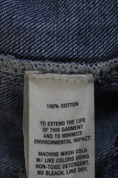 Alex Mill Mens Straight Blue Cotton Jeans High Rise Zip Size 34