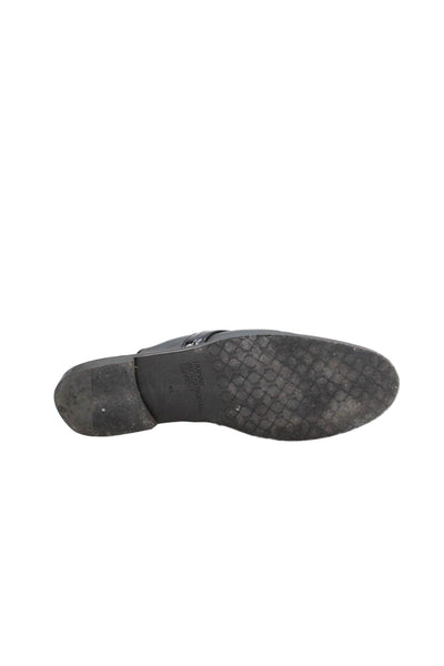 Human Recreational Services Mens Leather Slip On Mules Shoes Black Size 14