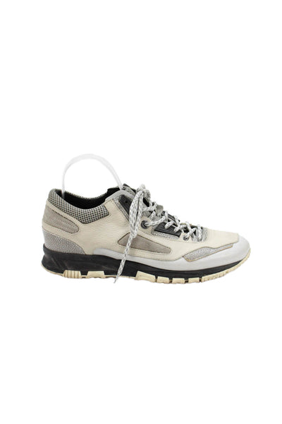 Lanvin Mens Suede Leather Lace Up Athletic Sneakers Shoes Beige Size 7