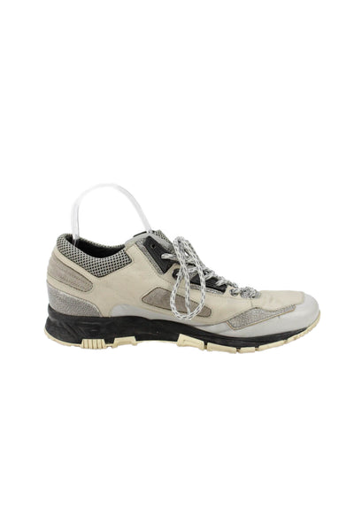 Lanvin Mens Suede Leather Lace Up Athletic Sneakers Shoes Beige Size 7