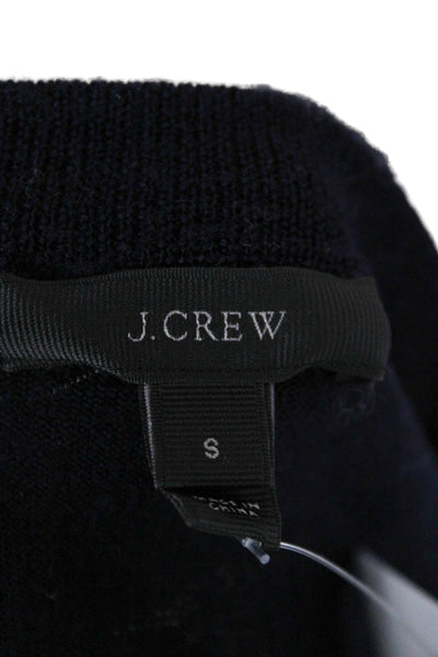 J Crew Womens Cashmere Blend Crewneck Pullover Sweater Blue Size S