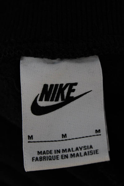 Nike Womens Black Sweatpants Drawstring 80% Cotton Size M