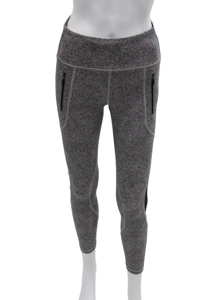 Lululemon Womens Ankle Leggings Multicolor Spotted Polyester Pull On Size 6