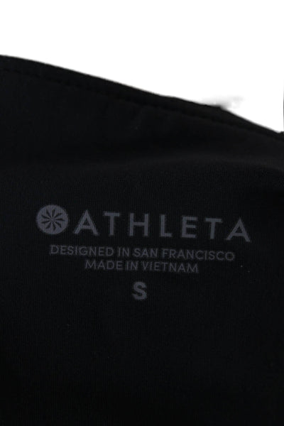 Athleta Womens Black Capri Leggings Nylon Blend Size S
