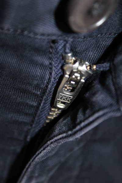 Theory Mens Blue Cotton Chino Pants Button Closure Size 32