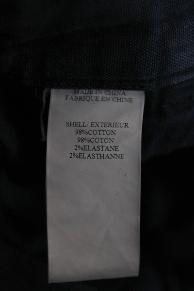Theory Mens Blue Cotton Chino Pants Button Closure Size 32