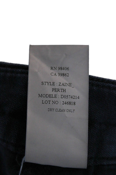 Theory Mens Blue Cotton Chino Pants Button Closure Size 32