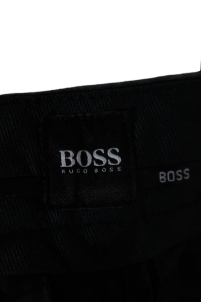 Boss Hugo Boss Mens Blue Cotton Chino Pants Zip Closure Size 30