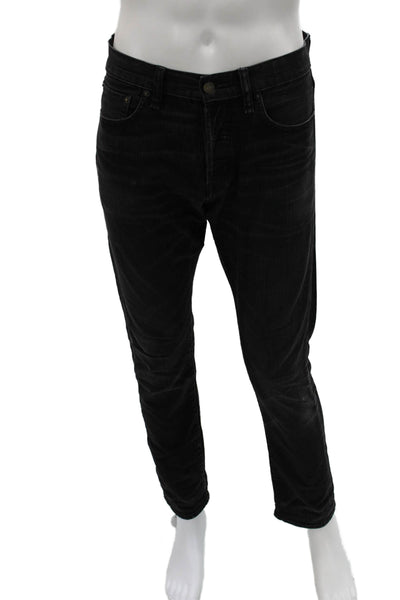 Denim & Supply By Ralph Lauren Mens Black Skinny Jeans Button Fly Size 31