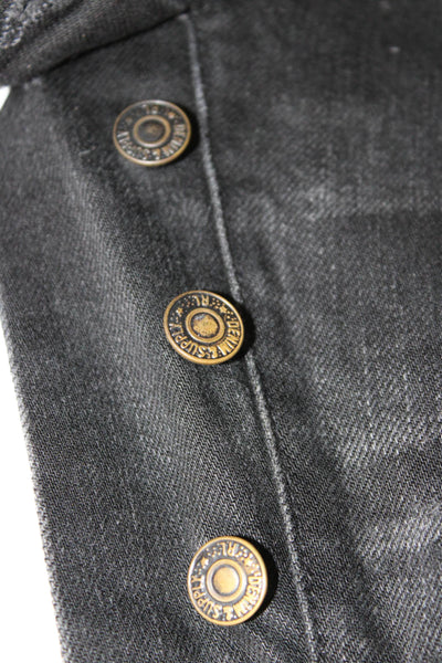 Denim & Supply By Ralph Lauren Mens Black Skinny Jeans Button Fly Size 31