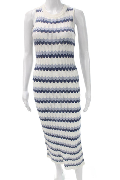 Goldie Women Bodycon Sleeveless Dress Multicolor Cotton Midi Size XS