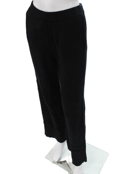 ATM Womens Sweater Set Black V-Neck Button Cotton Long Sleeve Size XS