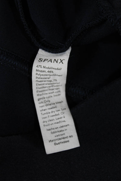 SPANX® Womens Pullover Sweatshirt Blue Modal Collared Zip Long Sleeve Size XS