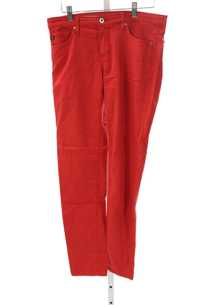 AG Adriano Goldschmied Women Skinny Red Jeans Size 28