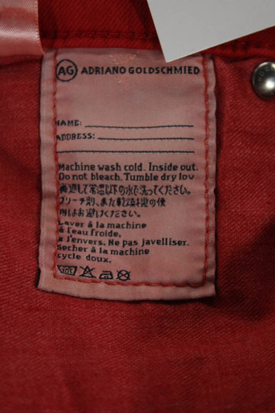 AG Adriano Goldschmied Women Skinny Red Jeans Size 28