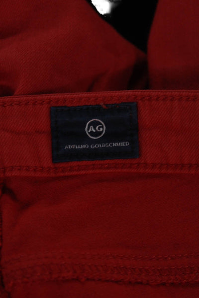 AG Adriano Goldschmied Women Skinny Red Jeans Size 28