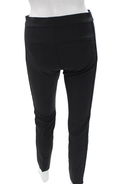 Rebecca Taylor Womens Ankle Leggings Black Polyester Zip Inseam 28 Size 2