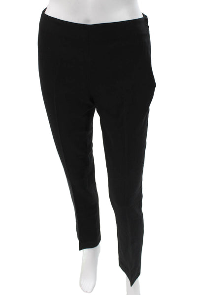 Ralph Lauren Purple Label Womens Ankle Pants Black Wool Blend Zip Size 2