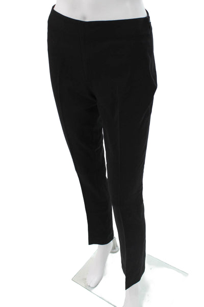 Ralph Lauren Purple Label Womens Ankle Pants Black Wool Blend Zip Size 2