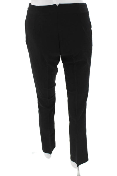 Ralph Lauren Purple Label Womens Ankle Pants Black Wool Blend Zip Size 2