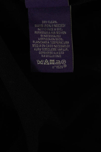 Ralph Lauren Purple Label Womens Ankle Pants Black Wool Blend Zip Size 2
