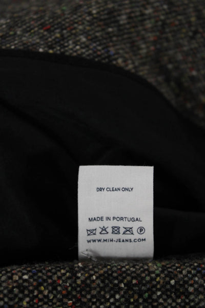 MiH Jeans Womens Basic Jacket Gray Tweed Button Long Sleeve Size XS