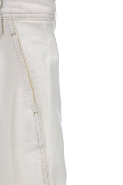 Joes Womens Wide-Leg White Cotton Jeans Size 28