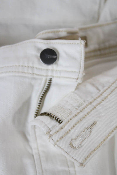 Joes Womens Wide-Leg White Cotton Jeans Size 28