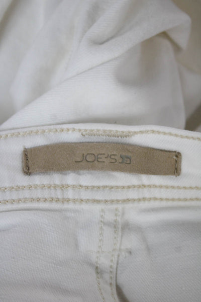 Joes Womens Wide-Leg White Cotton Jeans Size 28