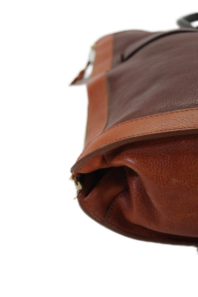 Proenza Schouler Womens Leather Zip Detail Large Shoulder Handbag Brown