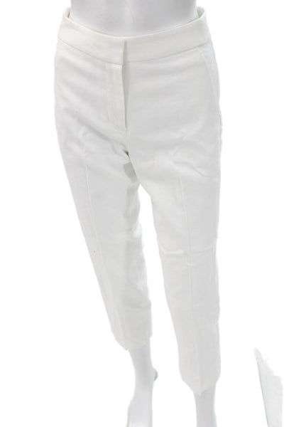 J Crew Womens Linen White Sleeveless Pantsuit Button Size 00