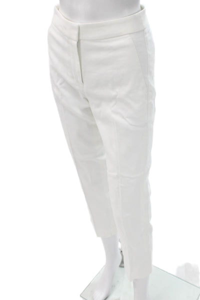 J Crew Womens Linen White Sleeveless Pantsuit Button Size 00