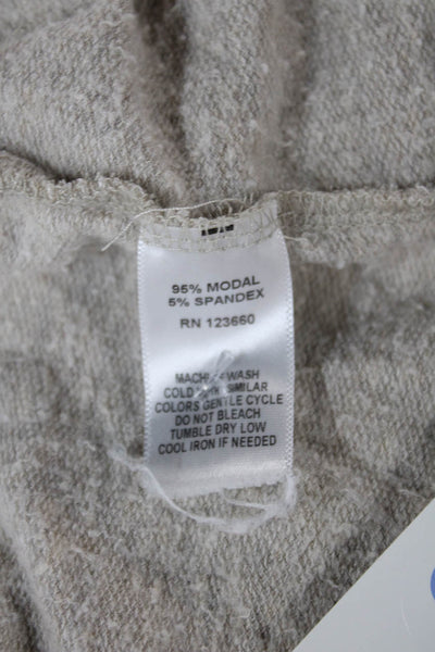 Splits59 Women Pullover Hoodie Beige Modal Long Sleeve Size XS