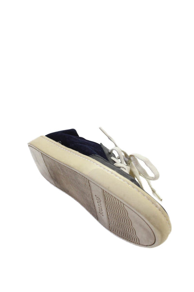 Soludos Womens Velvet Low Top Lace Up Sneakers Navy Blue Black Size 7.5
